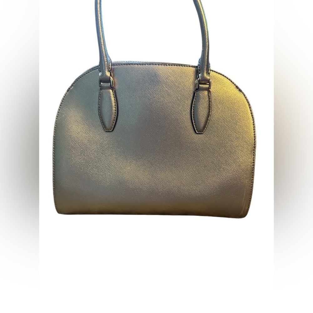 Kate Spade Metallic Champagne Saffiano Leather Dome Satchel Handbag - Picture 15 of 15